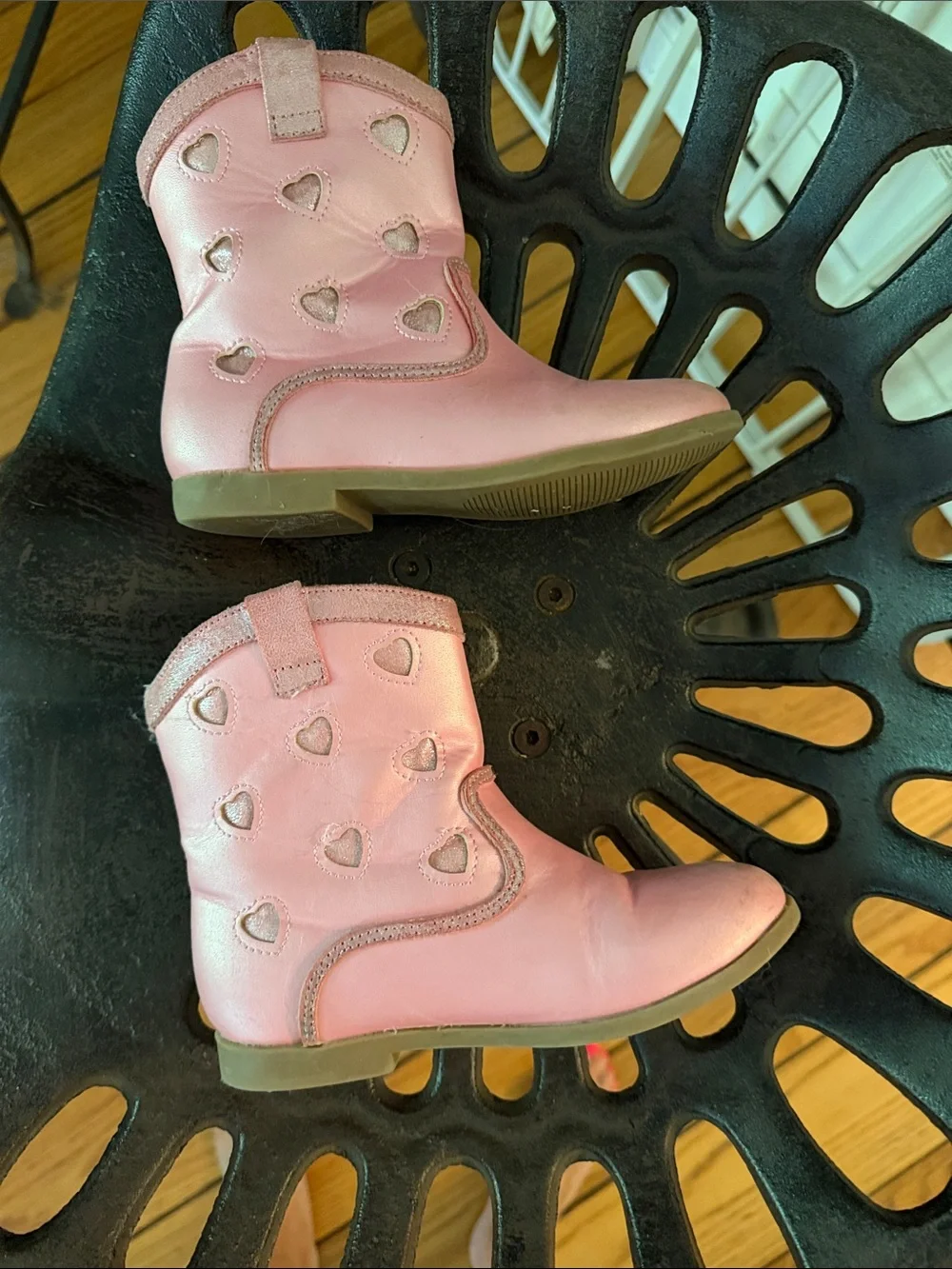 Tucker + Tate Pink Heart Cutout Boots